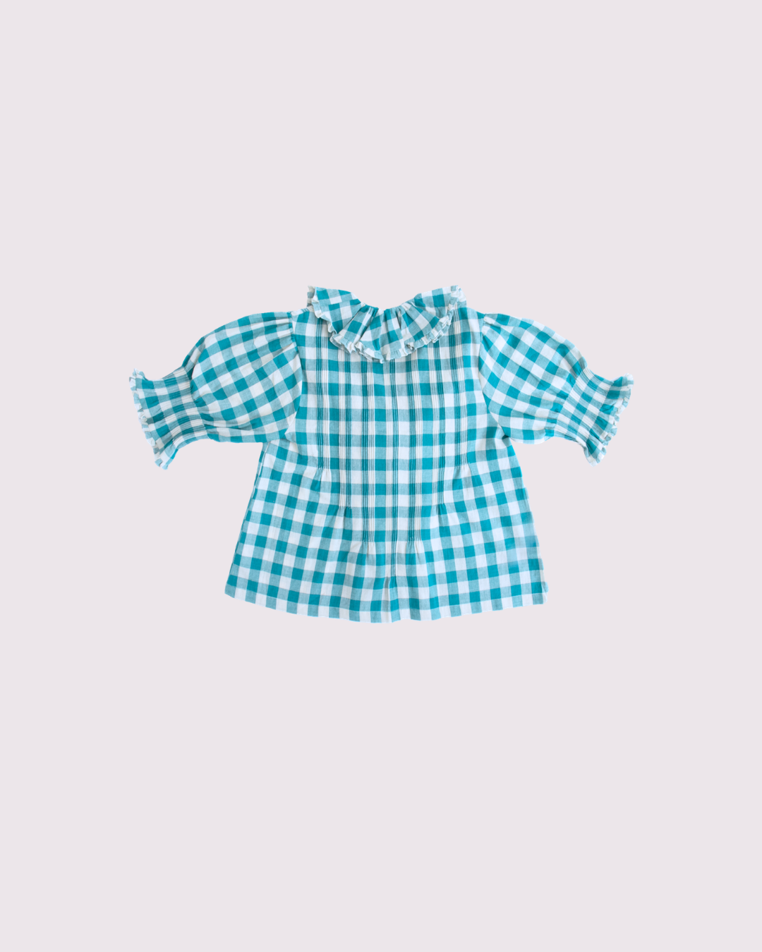 Women's Gingham Teal Top