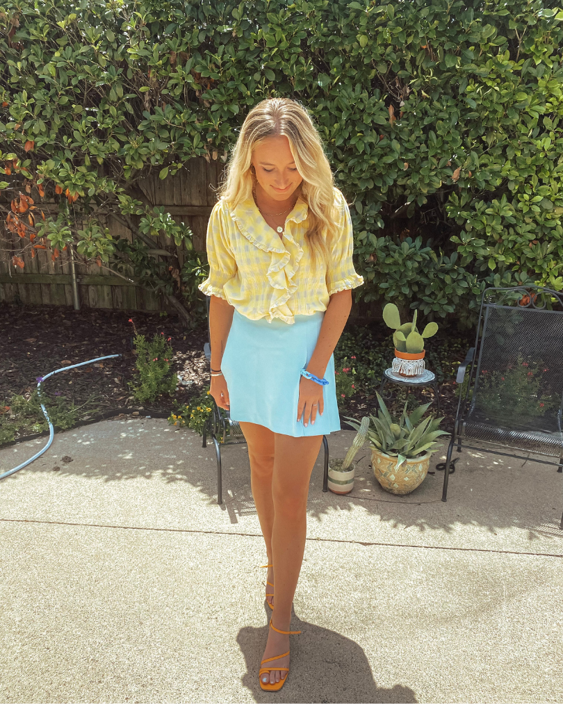 Women's Matching Gingham Top