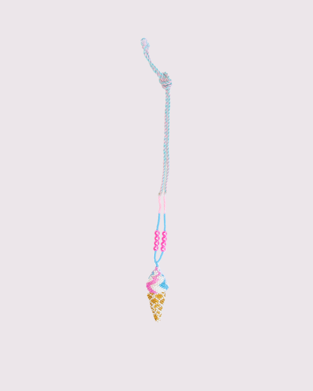 Toddler girl, kids ice cream necklace, made by hand, made for play