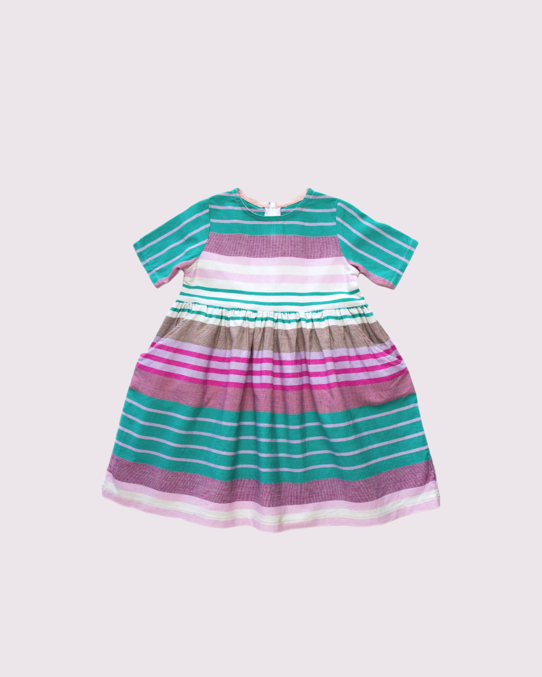Sticks Short Sleeve Stripe Dress