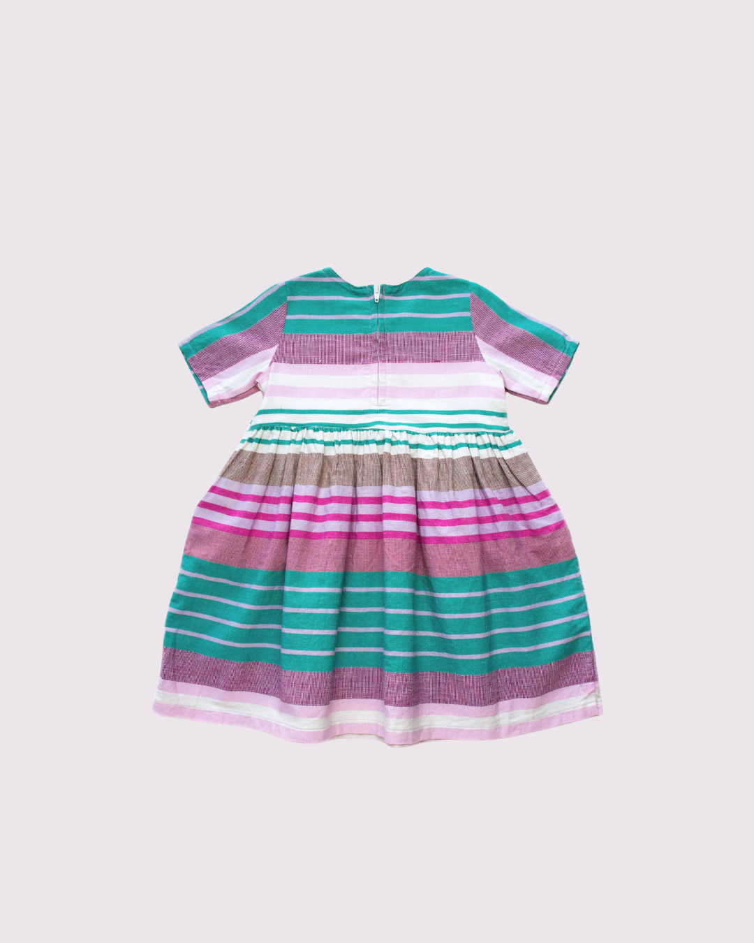 Sticks Short Sleeve Stripe Dress